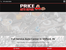 Tablet Screenshot of priceautorepair.net